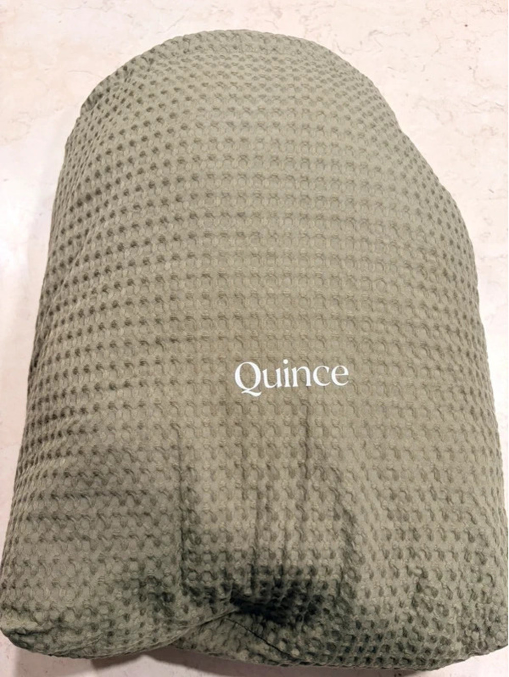 Quince Luxe Honeycomb Duvet Cover Set- full/queen